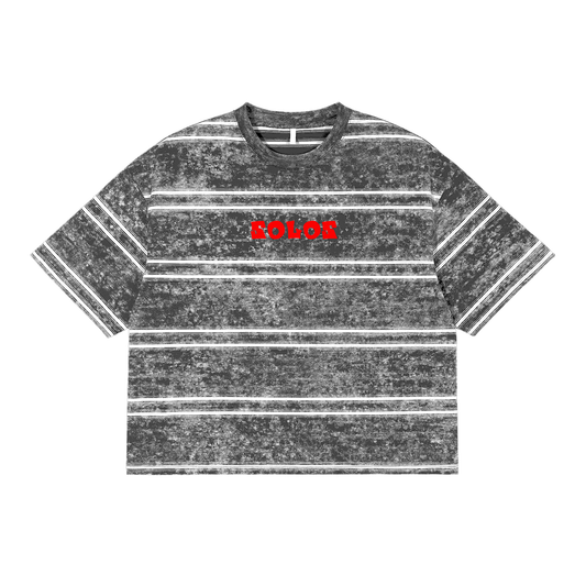 Snow Washed Stripe Boxy T-shirt